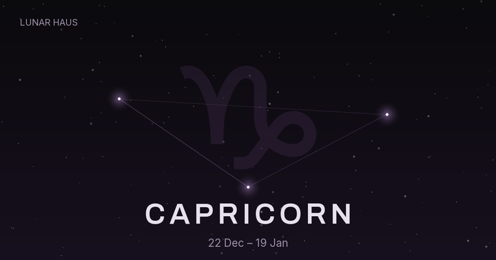 Capricorn rising sign constellation, Lunar Haus