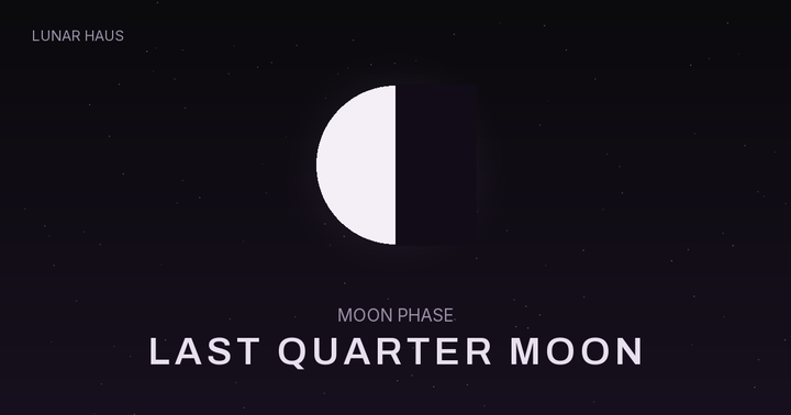 Last Quarter Moon meaning and phase, Lunar Haus