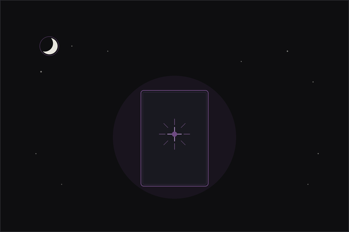 Oracle card spreads: a single oracle card with a radiant star beneath a crescent moon and stars