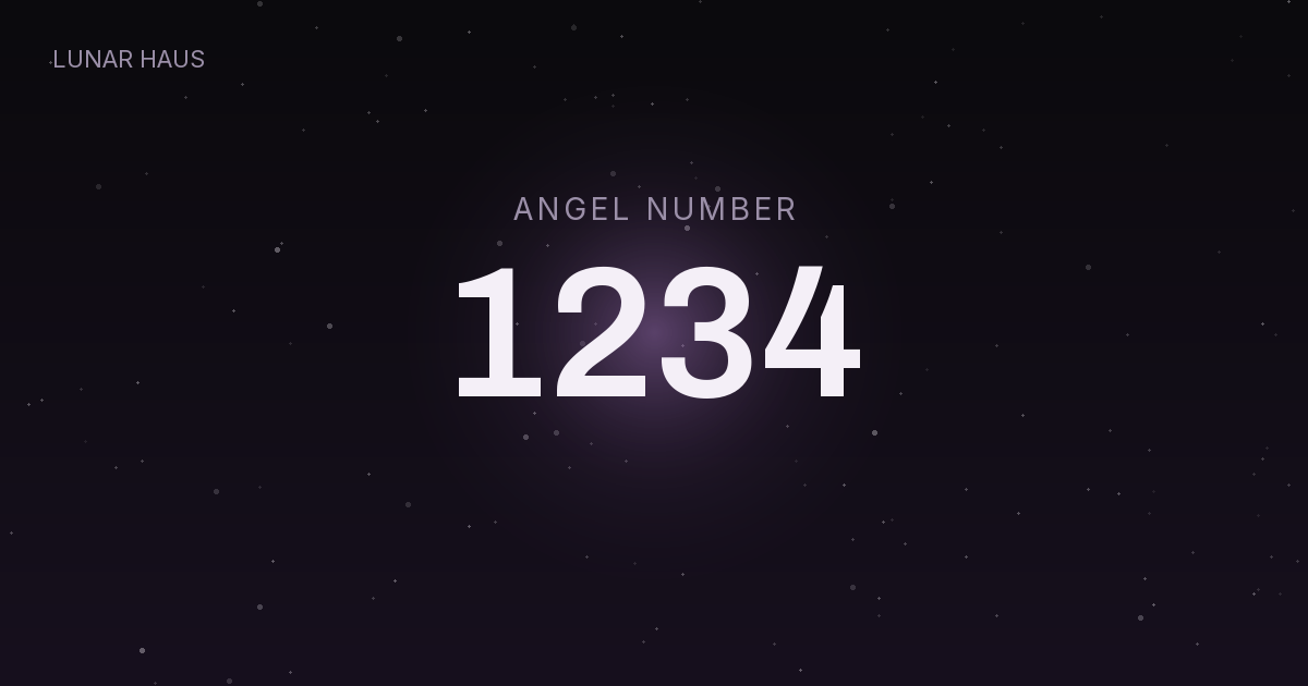 1234 angel number meaning, Lunar Haus