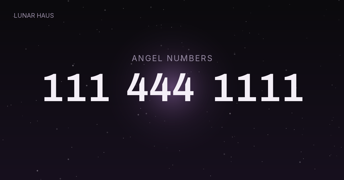Angel numbers and their meanings, Lunar Haus