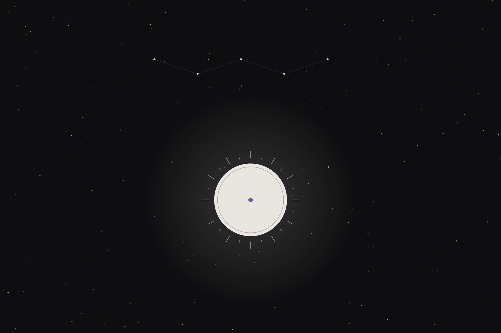 Aquarius season: a radiant sun beneath the Aquarius constellation in the Lunar Haus style