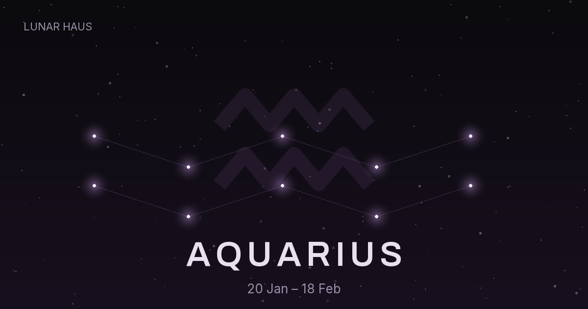 Aquarius rising sign constellation, Lunar Haus