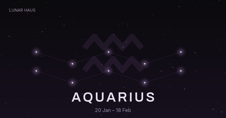 Aquarius rising sign constellation, Lunar Haus
