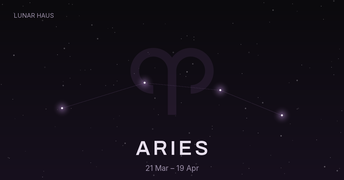 Aries rising sign constellation, Lunar Haus
