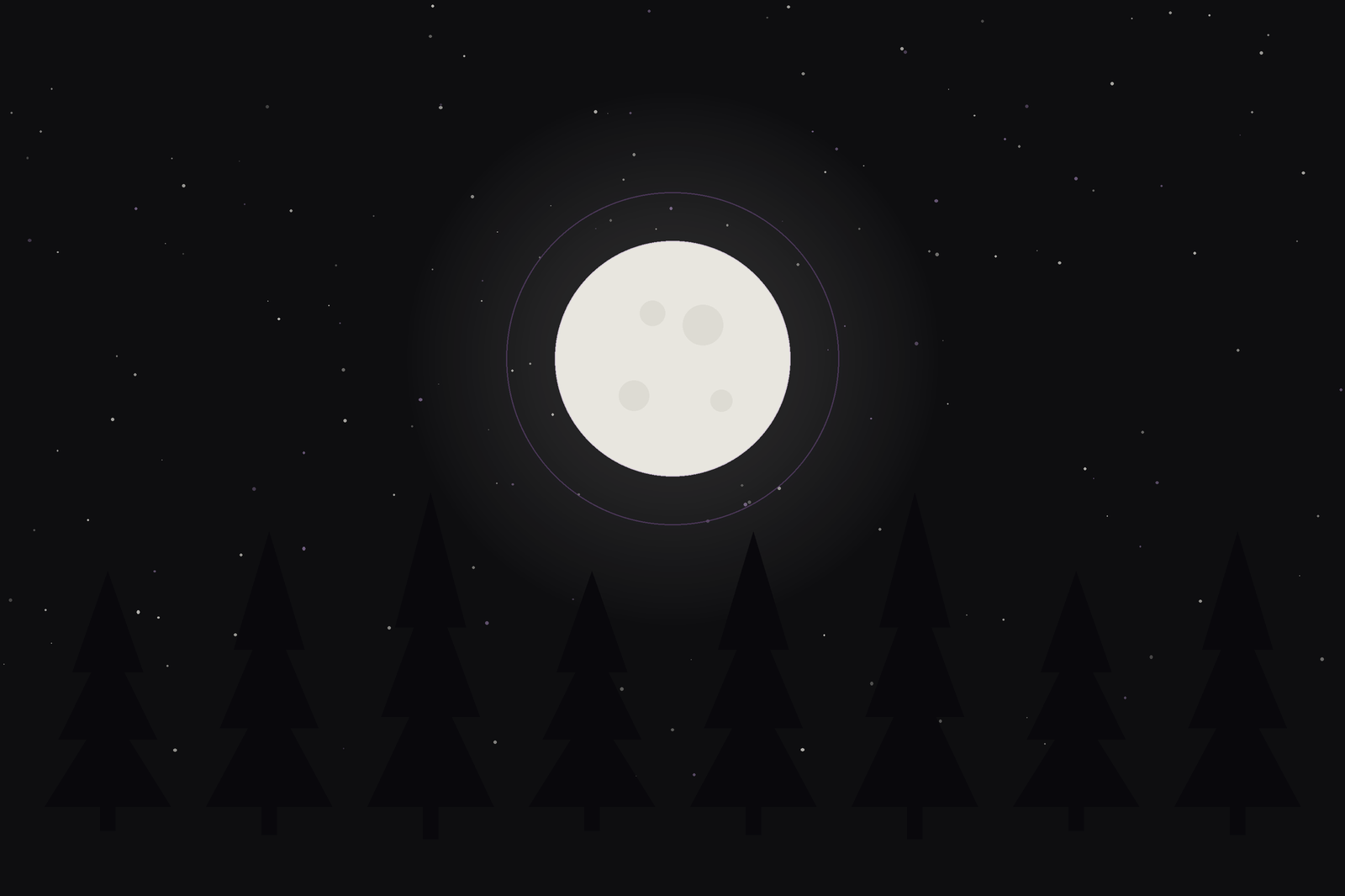 Beaver Moon: a full moon above a silhouetted pine forest