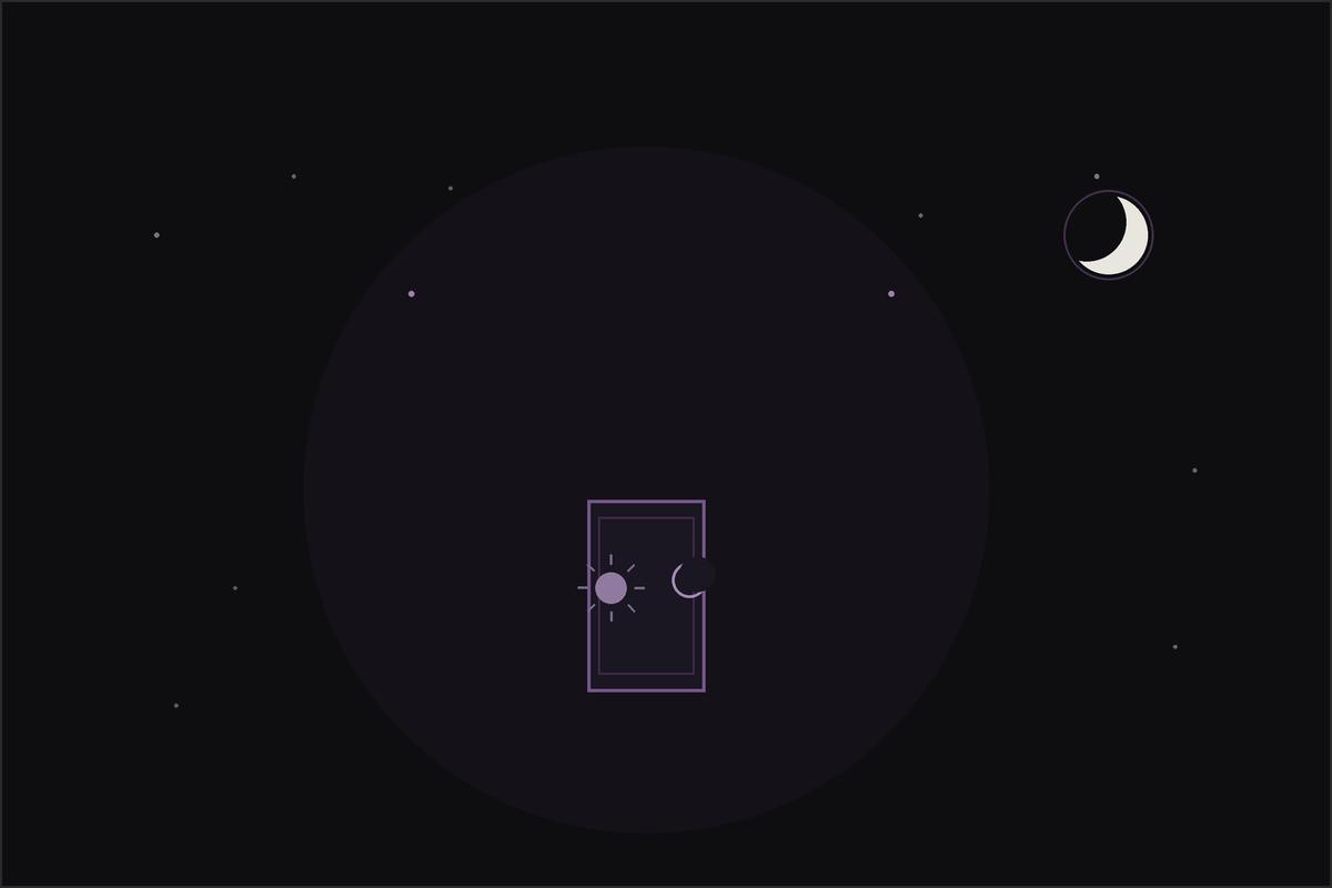 A tarot reading laid out by candlelight in a quiet evening room with a crescent moon beyond the window, in the Lunar Haus style