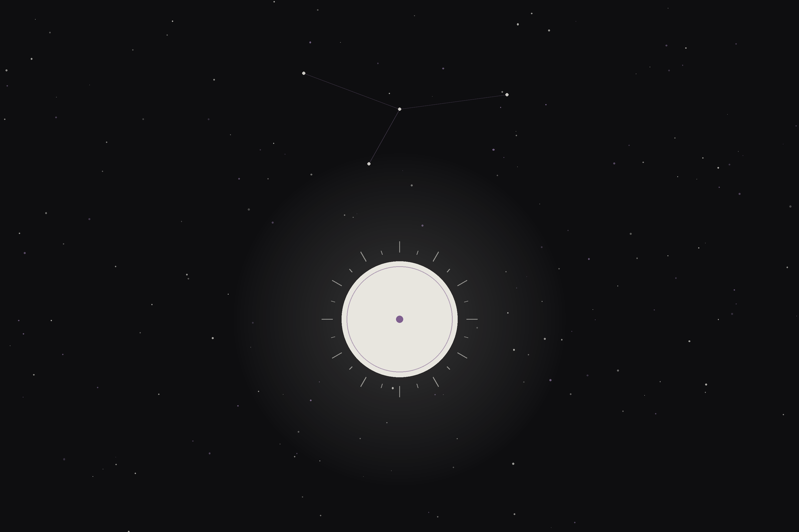 Cancer season: a radiant sun beneath the Cancer constellation in the Lunar Haus style