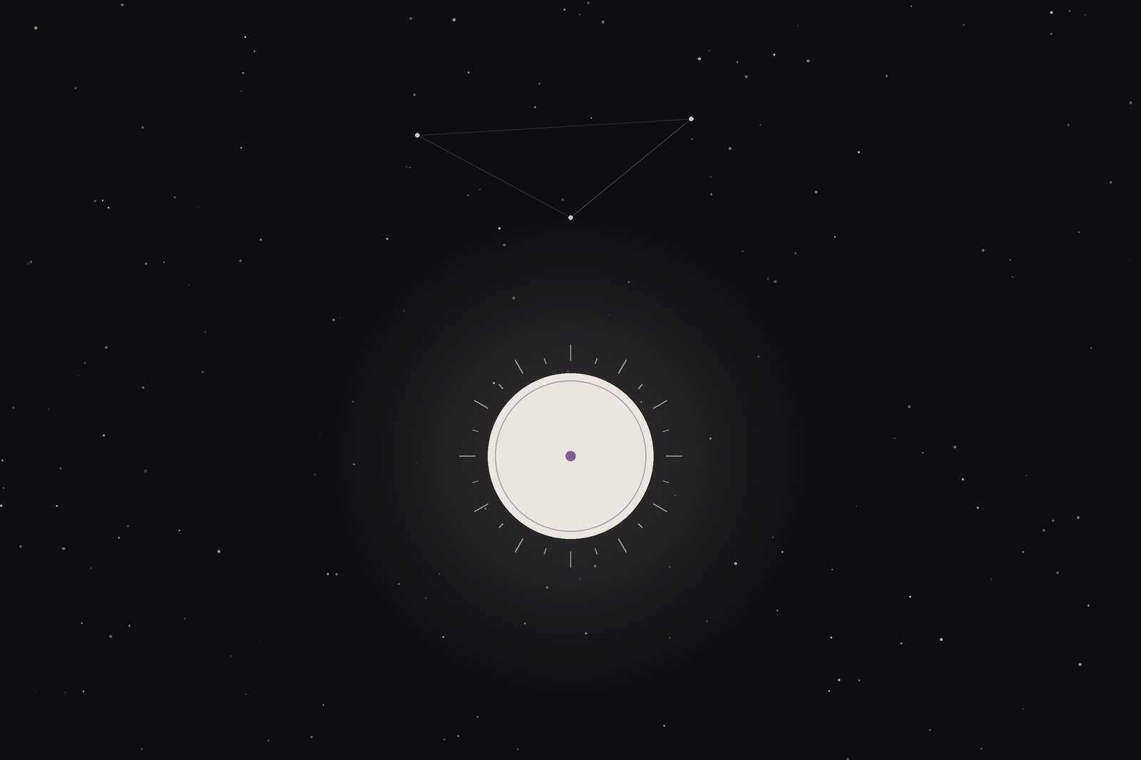 Capricorn season: a radiant sun beneath the Capricorn constellation in the Lunar Haus style