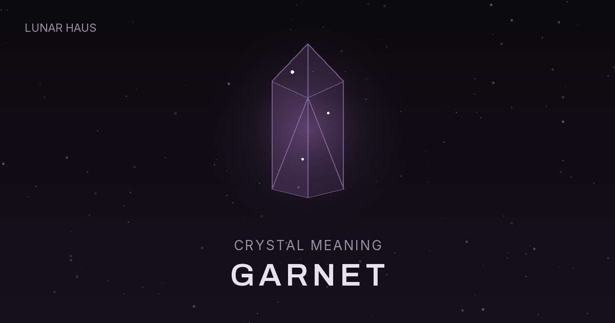 Garnet meaning and properties, Lunar Haus