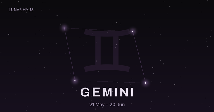 Gemini rising sign constellation, Lunar Haus