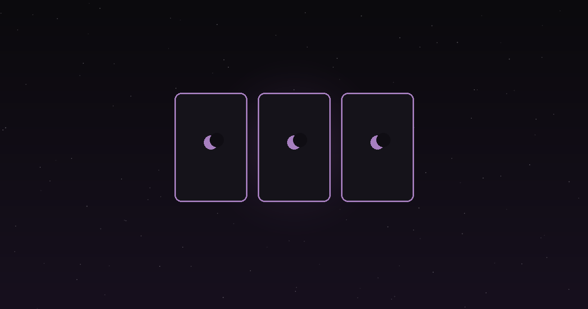 How to read tarot cards: a simple three-card tarot spread on a starlit cloth