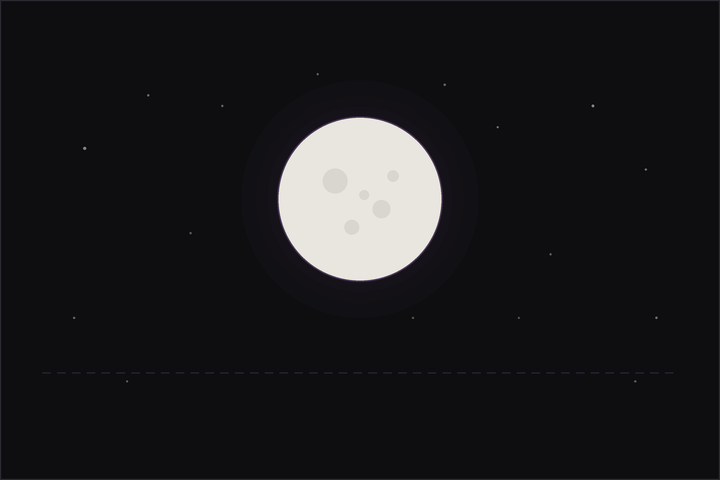 Moon spiritual meaning across cultures: a luminous full moon above a faint world horizon under a wide field of stars.