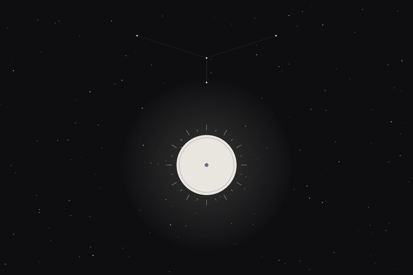 Pisces season: a radiant sun beneath the Pisces constellation in the Lunar Haus style