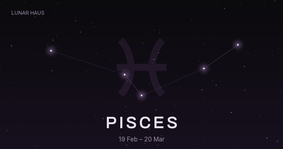 Pisces rising sign constellation, Lunar Haus