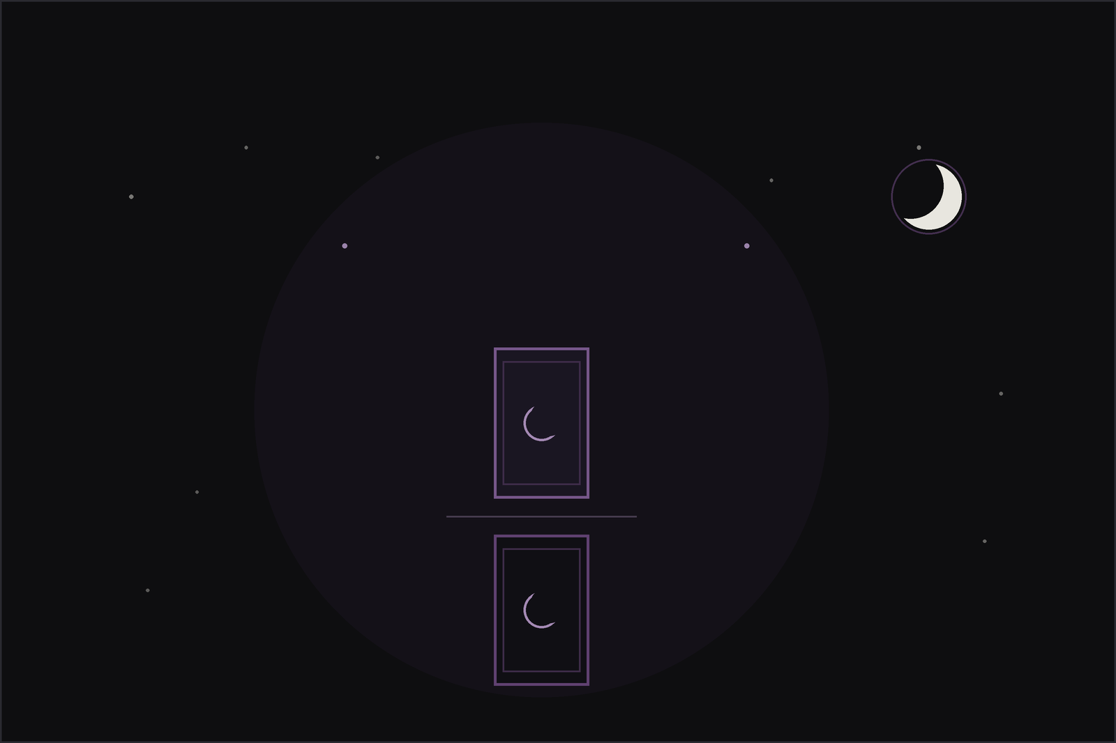 Reading tarot for yourself: a personal three card spread and journal on a candlelit desk in the Lunar Haus style