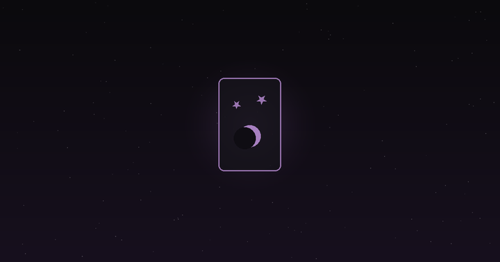 Reversed tarot cards: a reversed, upside-down tarot card under the stars
