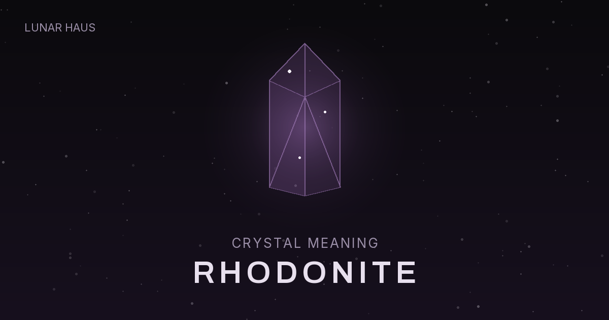 Rhodonite meaning and properties, Lunar Haus