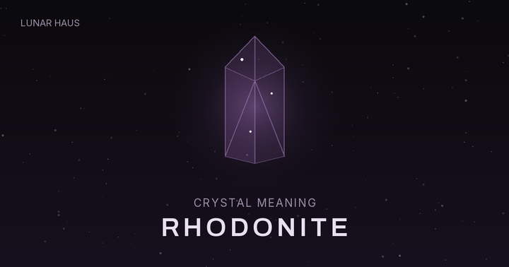 Rhodonite meaning and properties, Lunar Haus