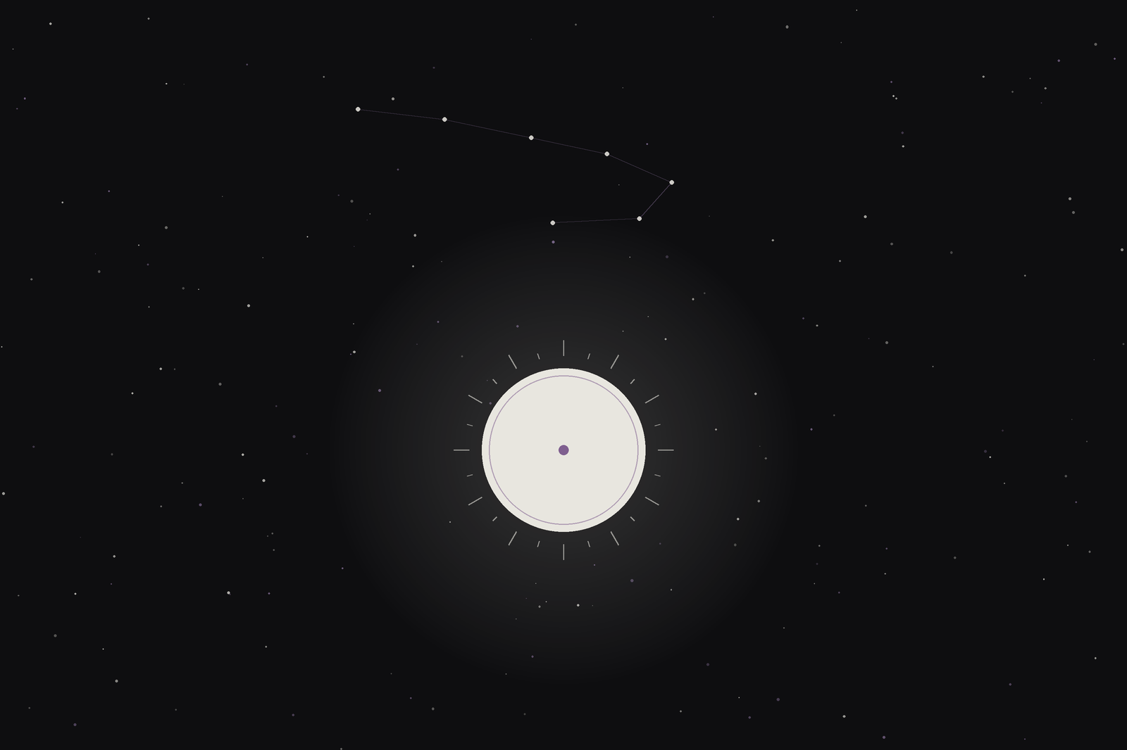 Scorpio season: a radiant sun beneath the Scorpio constellation in the Lunar Haus style