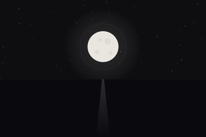 Sturgeon Moon: a full moon reflected on rippling water