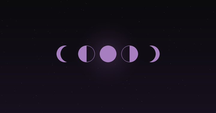 Tarot and moon phases: the phases of the moon from new to full and back