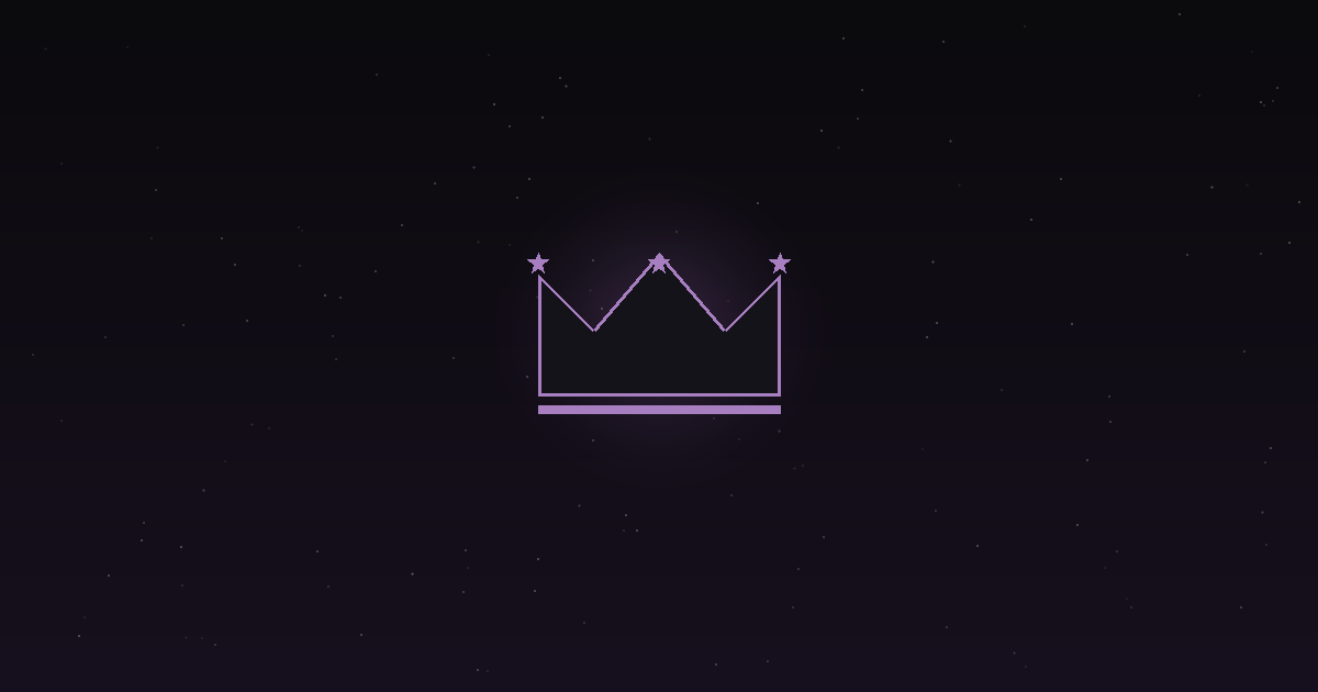 Tarot court cards: a crown among stars, symbolising the tarot court
