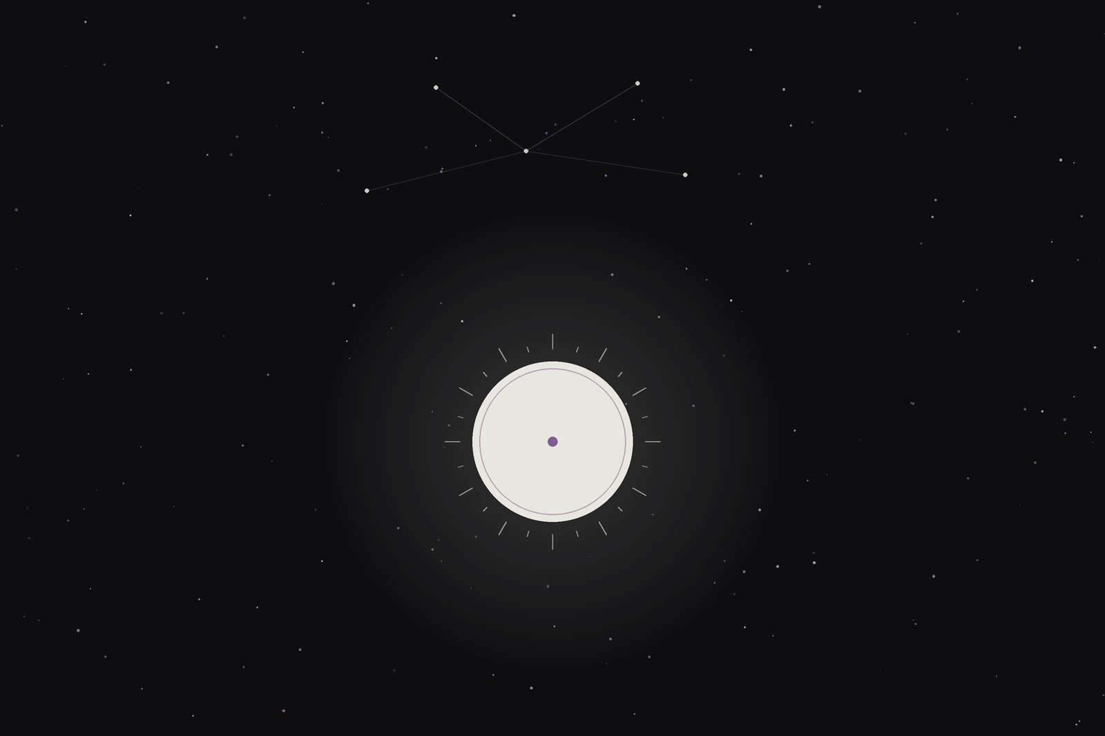 Taurus season: a radiant sun beneath the Taurus constellation in the Lunar Haus style