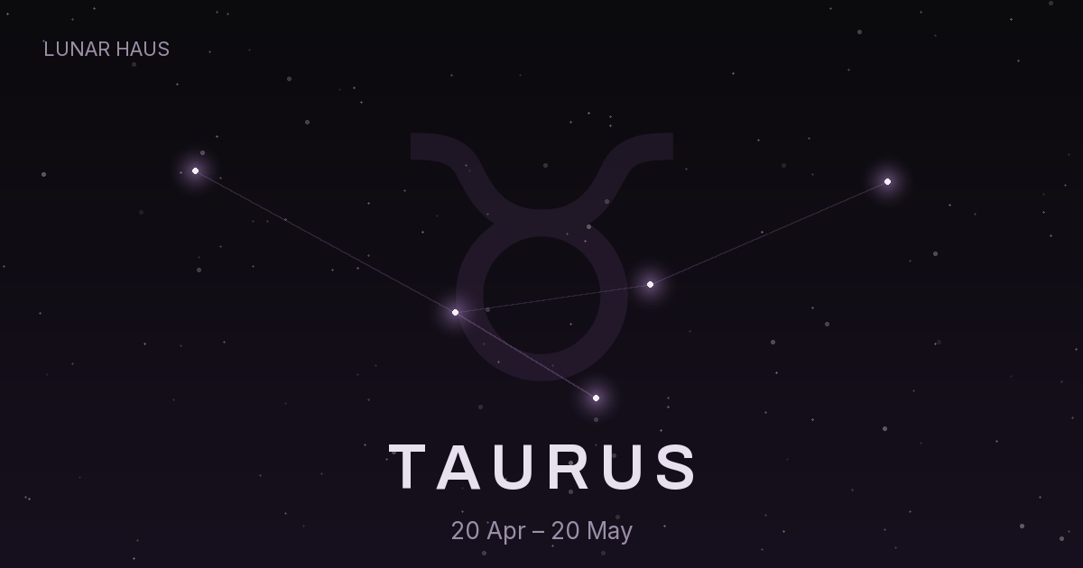 Taurus rising sign constellation, Lunar Haus