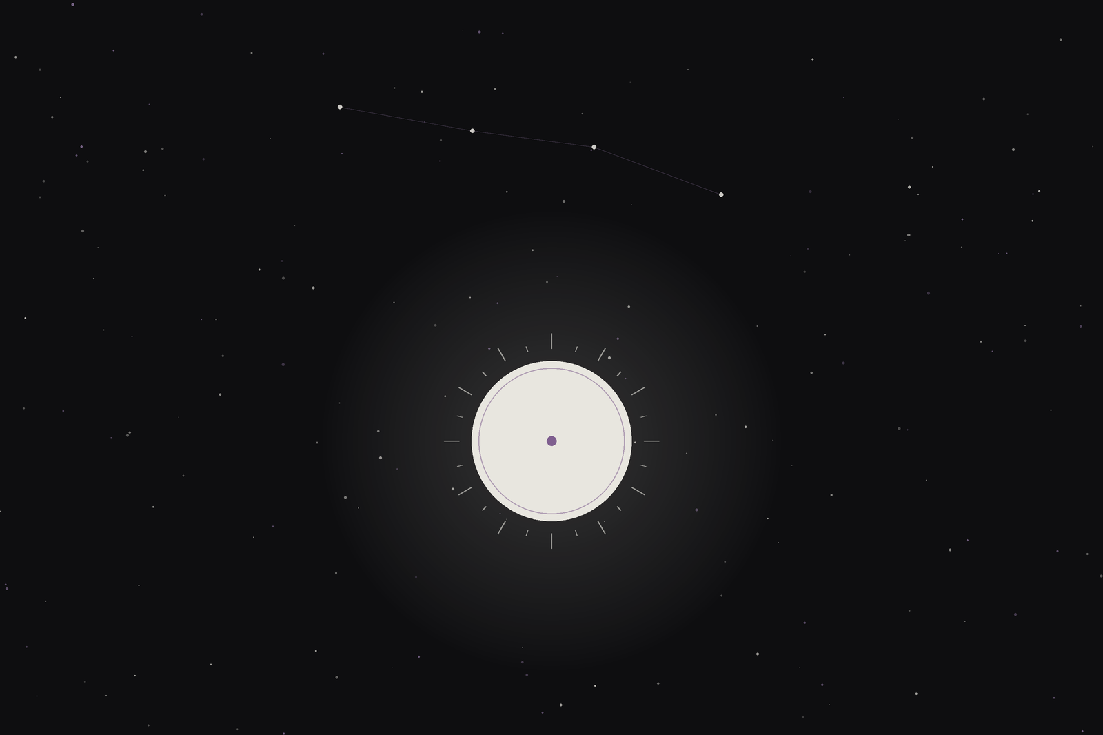 Virgo season: a radiant sun beneath the Virgo constellation in the Lunar Haus style