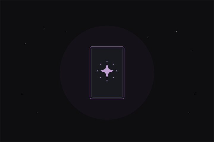 What tarot card am I: a tarot card with a glowing star at its centre, your tarot birth card, under a crescent moon.