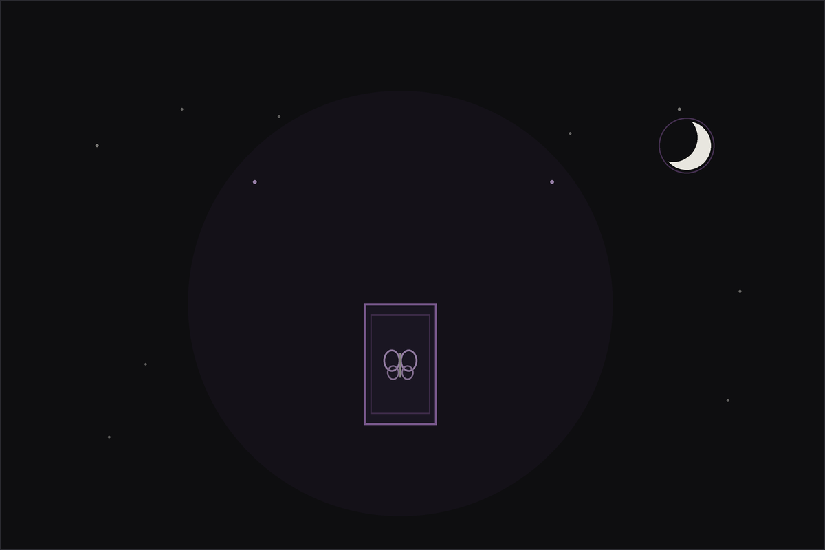 The Death tarot card with a rising sun behind it, symbolising transformation, in the Lunar Haus style